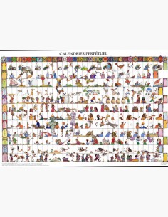 Calendrier perpétuel, illustré par Capucine.